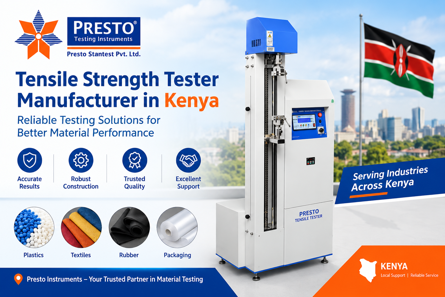 Tensile Strength Tester Manufacturer and Supplier in Kenya